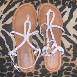 White sandals